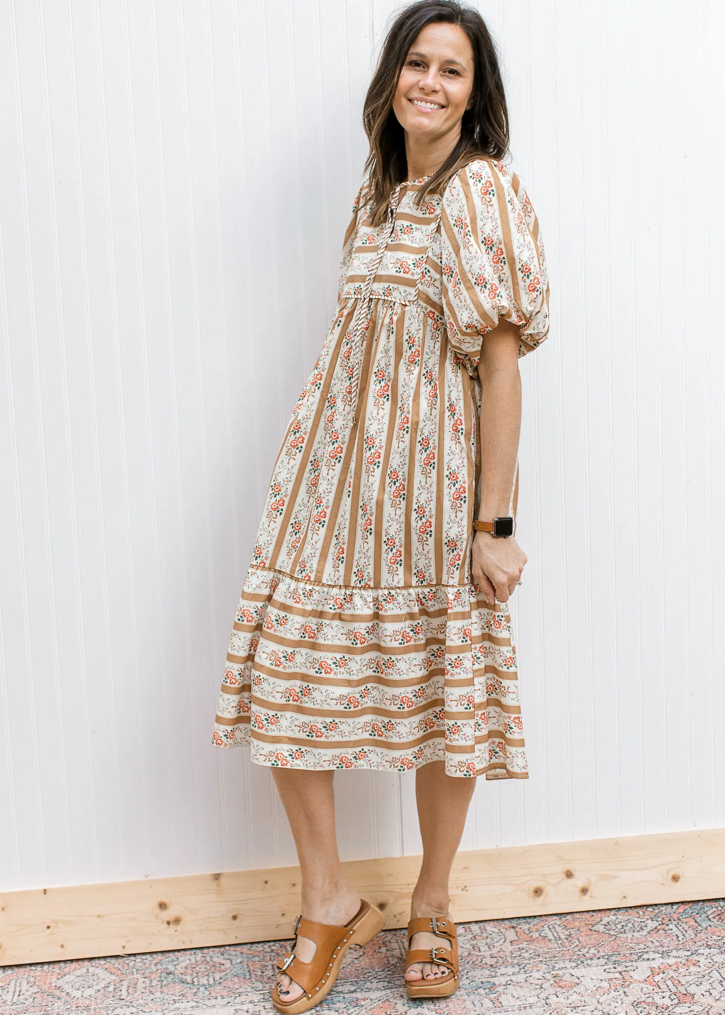 Timeless Pattern Midi Dress