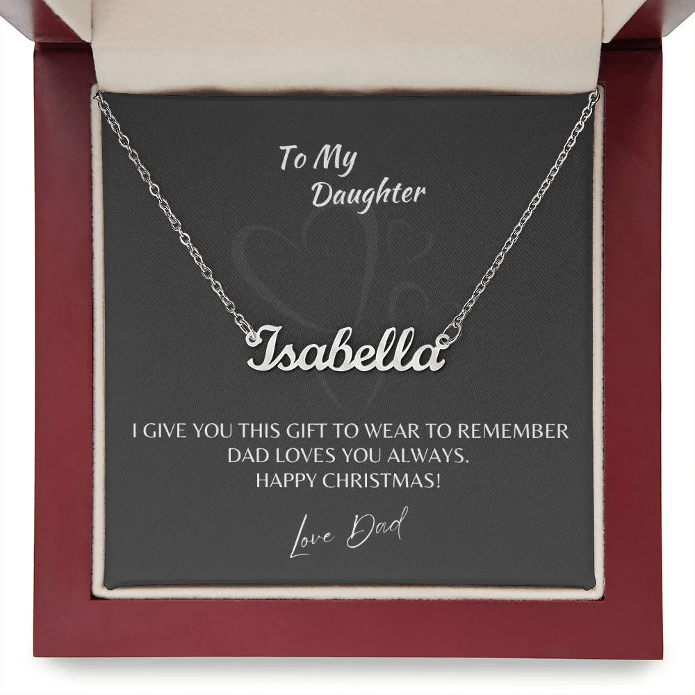 To My Daughter Name Necklace