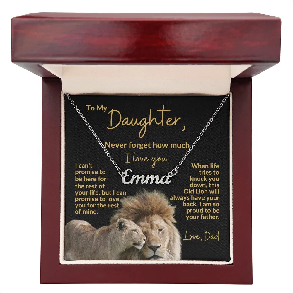 To My Daughter | Personalized Name Necklace | This Old Lion