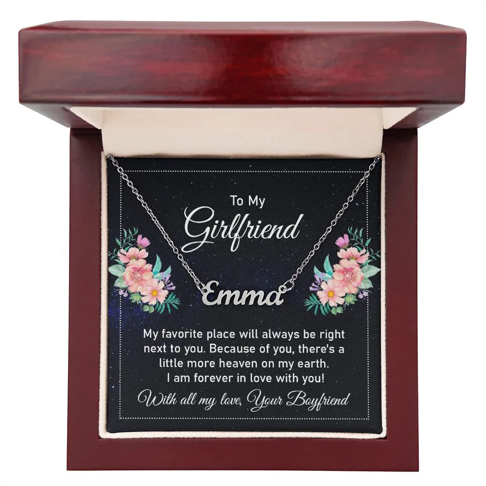 To my girlfriend - my favorite place