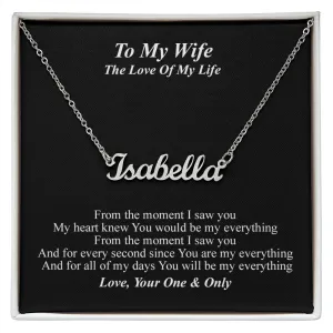 To My Wife Jewelry Gift- Personalized Name Necklace