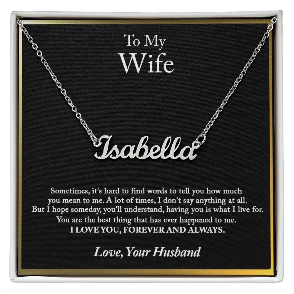 To My Wife Name Necklace
