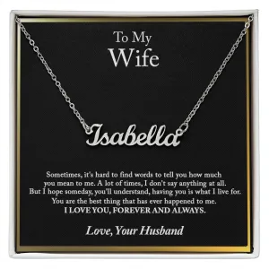 To My Wife Name Necklace