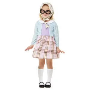 Toddler Old Lady Costume, Blue