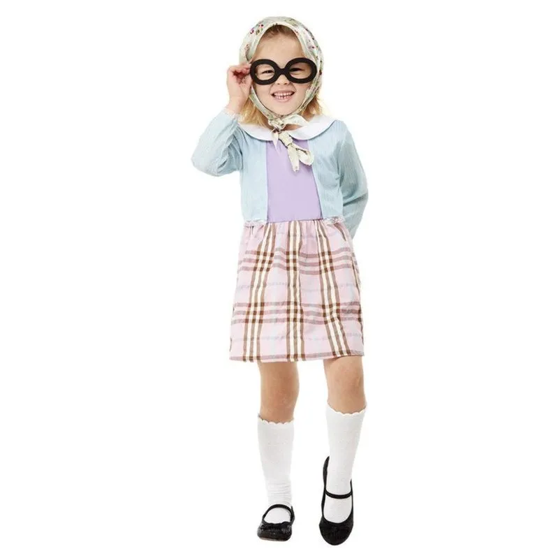 Toddler Old Lady Costume, Blue
