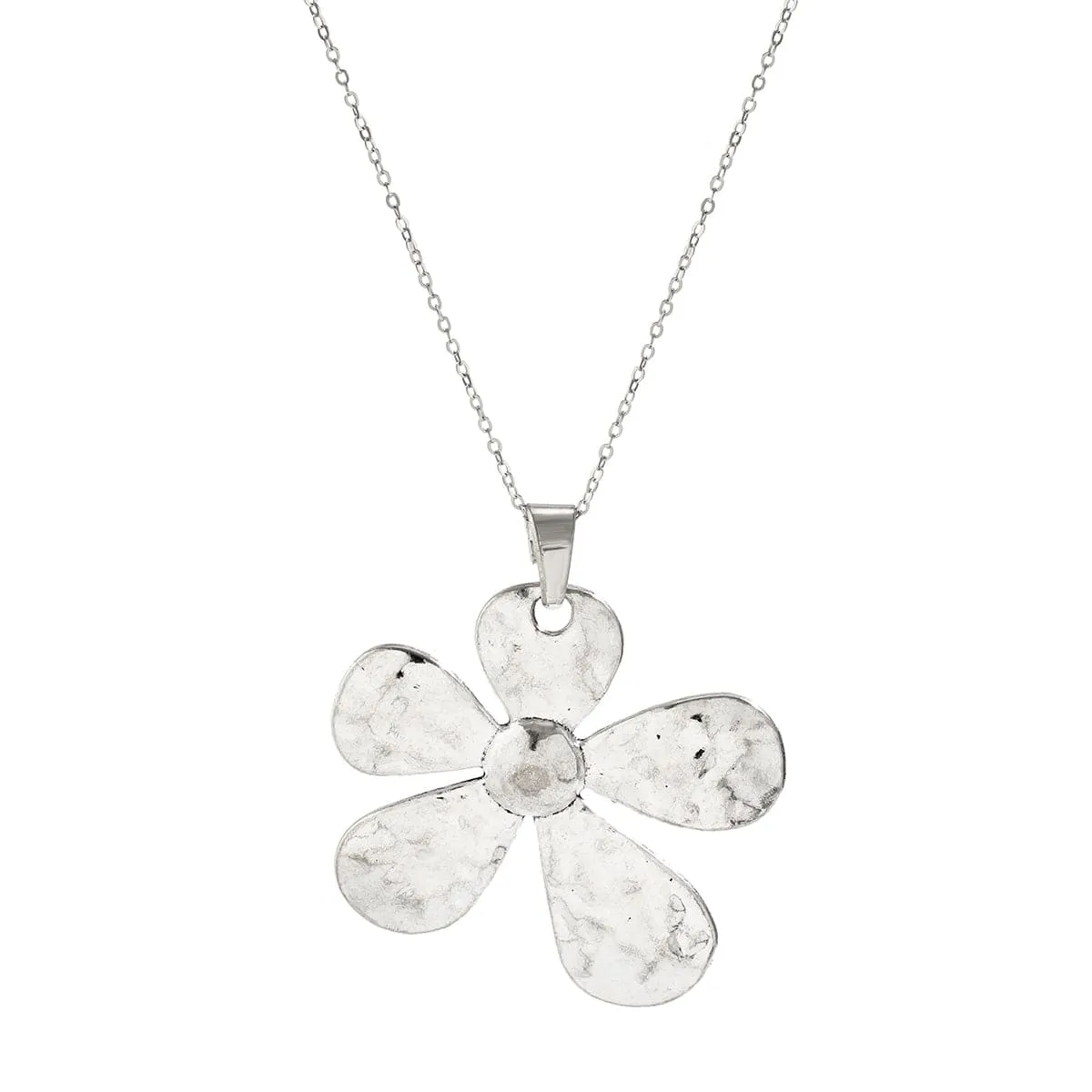 Trendy Five-Pedal Flower Cable Chain Necklace