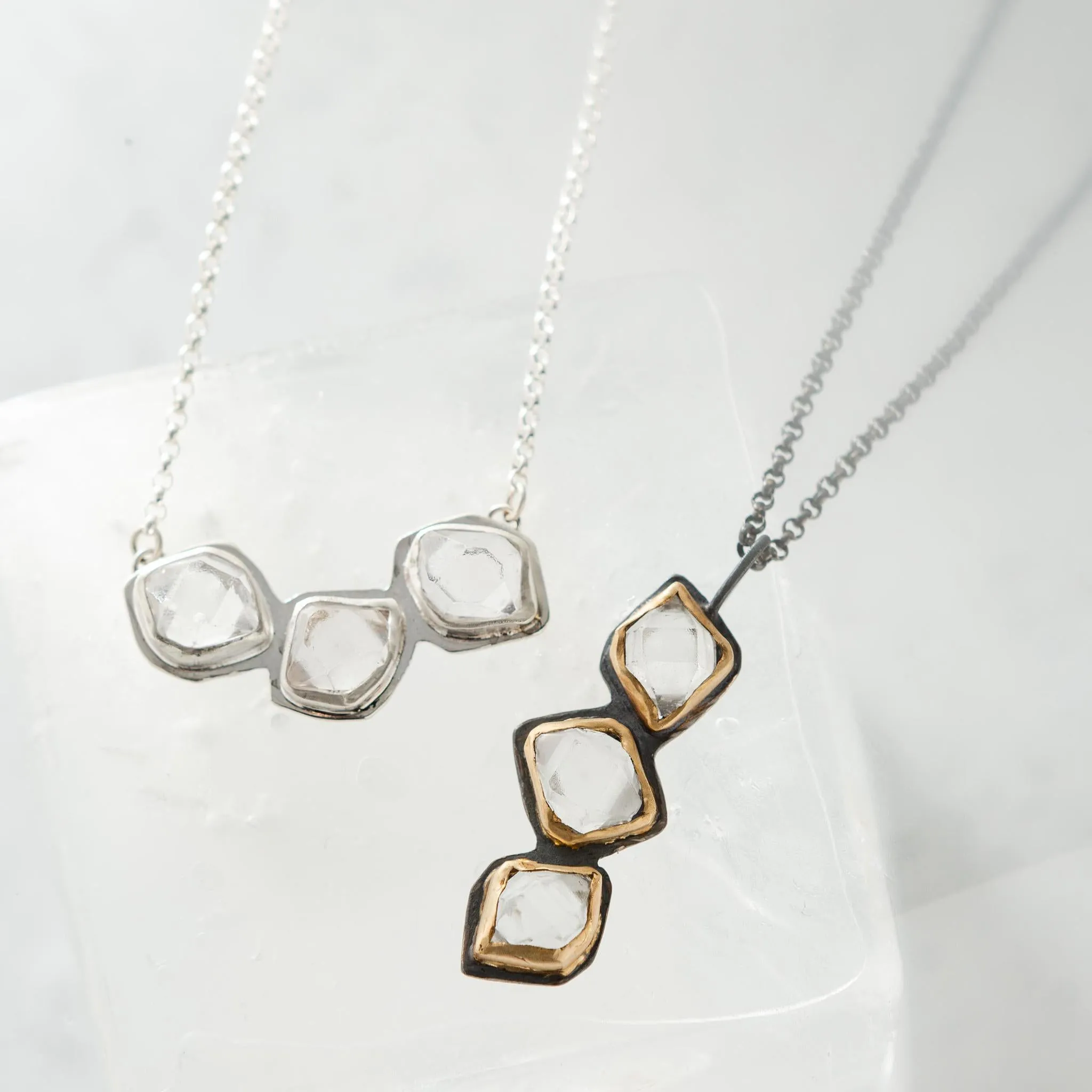 Tumbling Glacier Bib Necklace