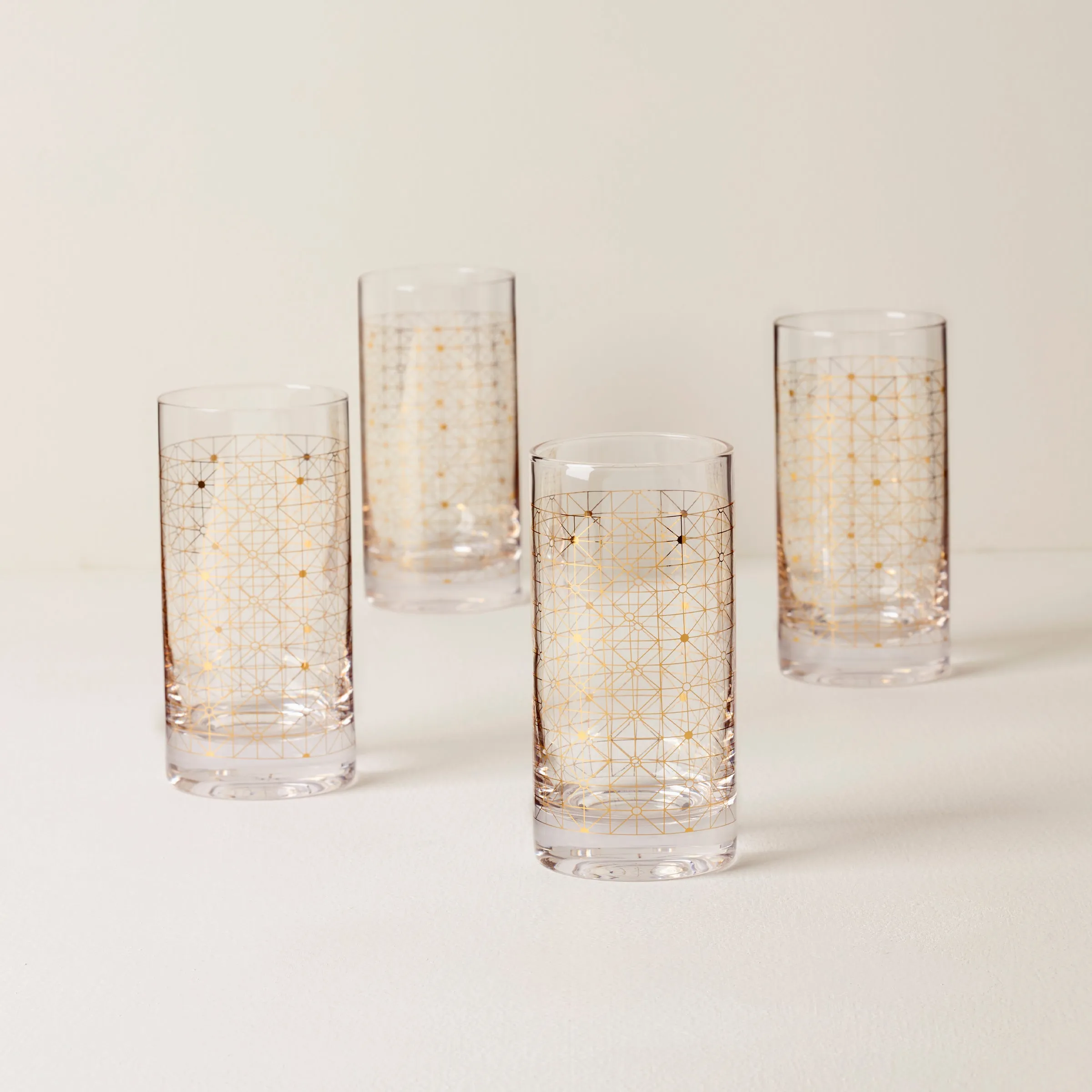 Tuscany Classics Gold Dust Highballs, Set of 4
