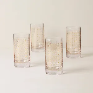 Tuscany Classics Gold Dust Highballs, Set of 4