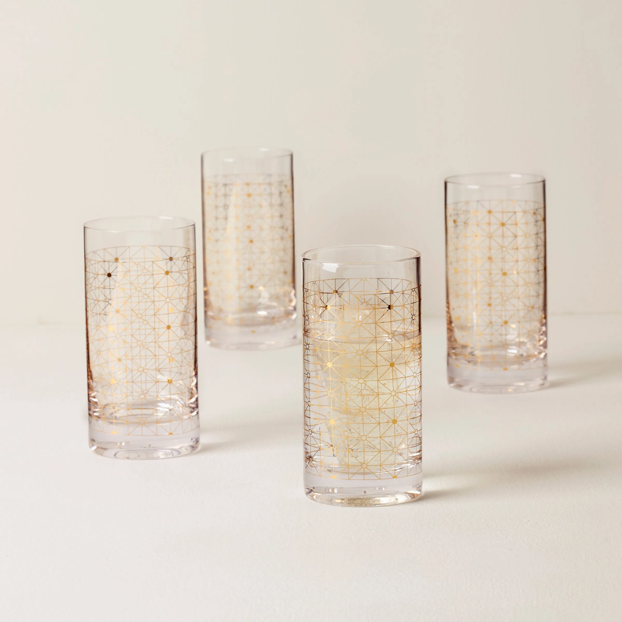 Tuscany Classics Gold Dust Highballs, Set of 4