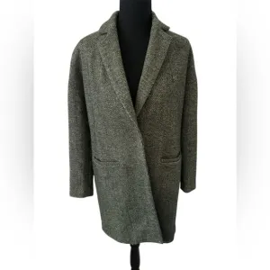 UK London Original Cath Kidston Classic Green Multi Tweed Wool Blend Jacket XS