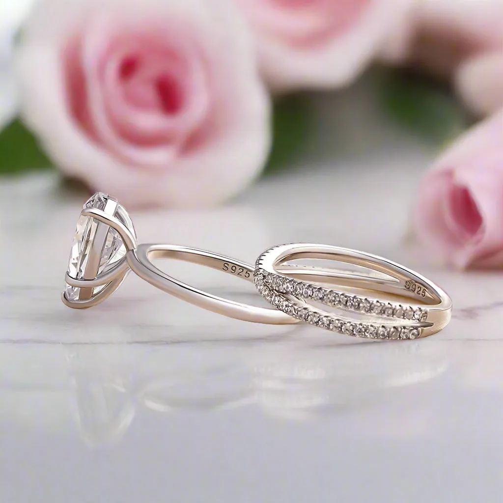 Unique Pear Cut Diamond Set
