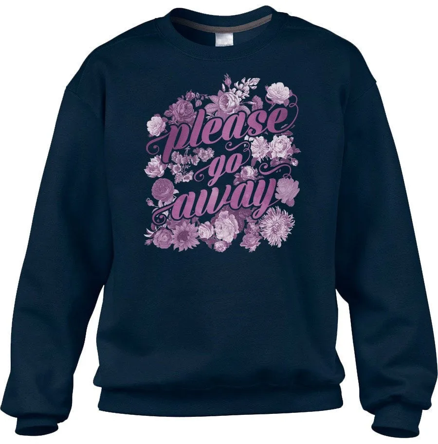 Unisex Please Go Away Sweatshirt - Introvert Shirt