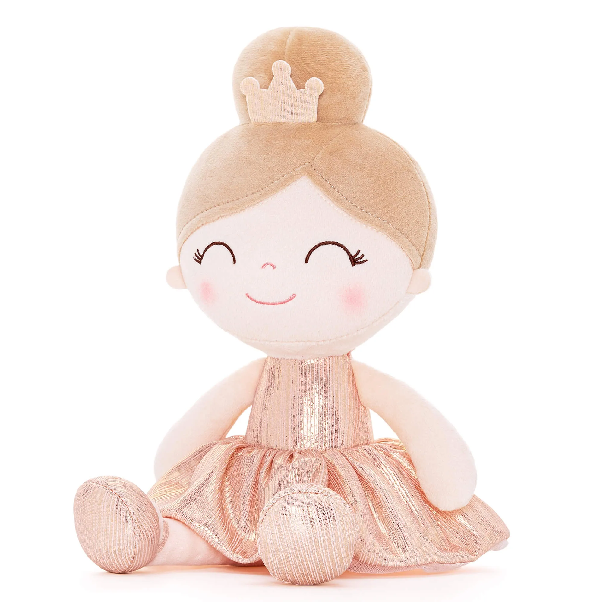 (US Only) Gloveleya 12-inch Glitter Pinstripe Dress Girl Doll Pink