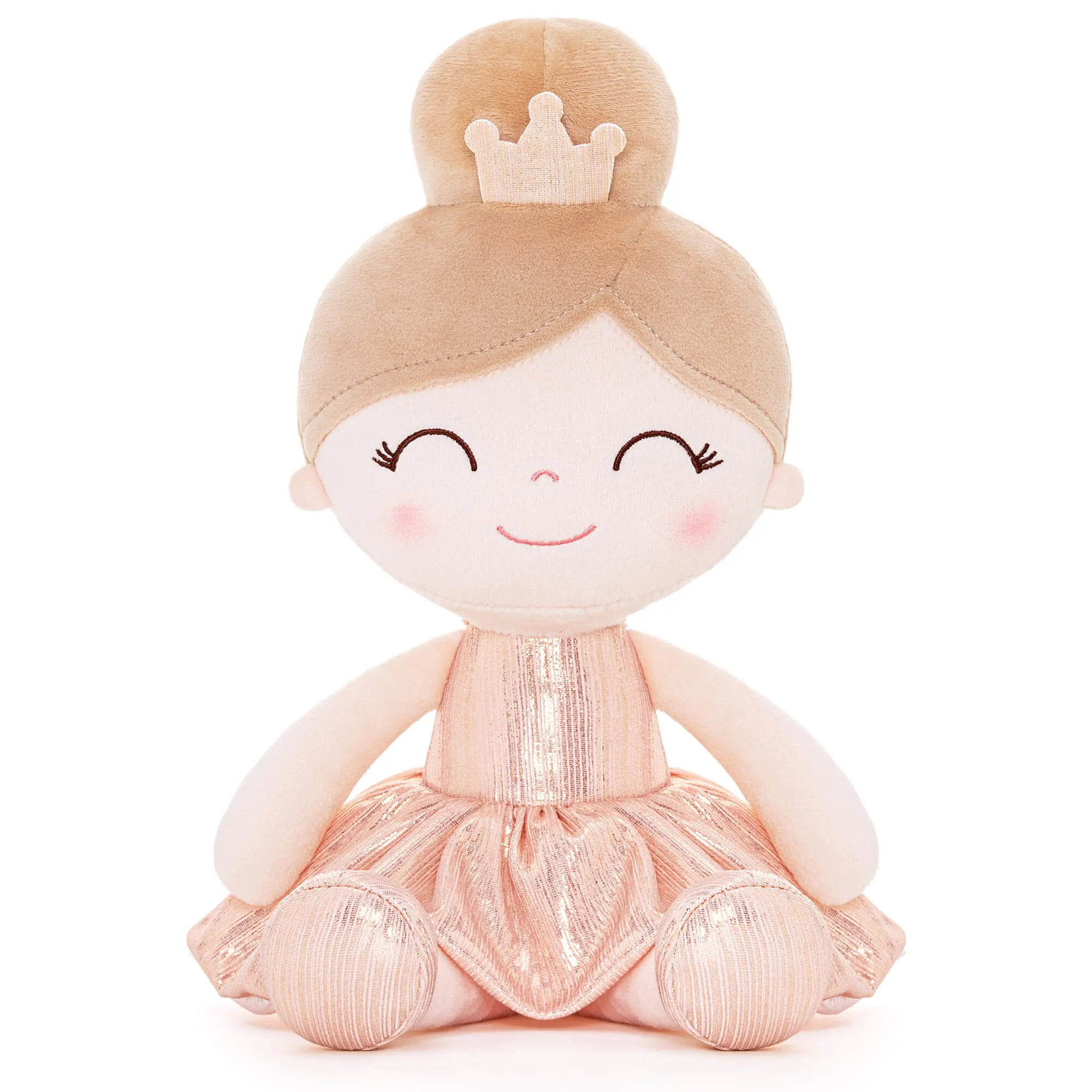 (US Only) Gloveleya 12-inch Glitter Pinstripe Dress Girl Doll Pink