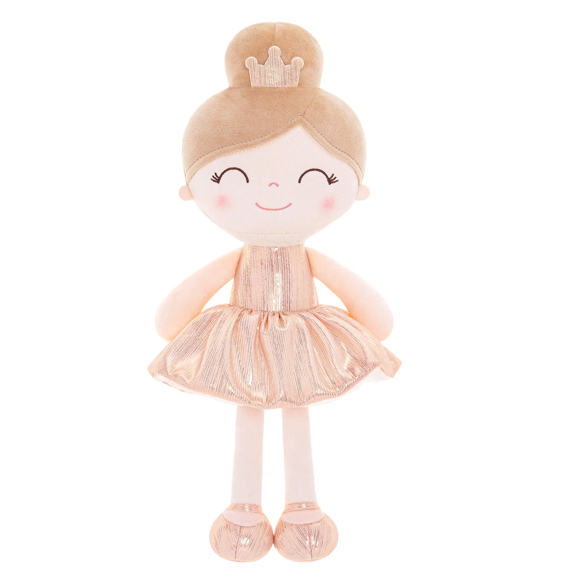 (US Only) Gloveleya 12-inch Glitter Pinstripe Dress Girl Doll Pink