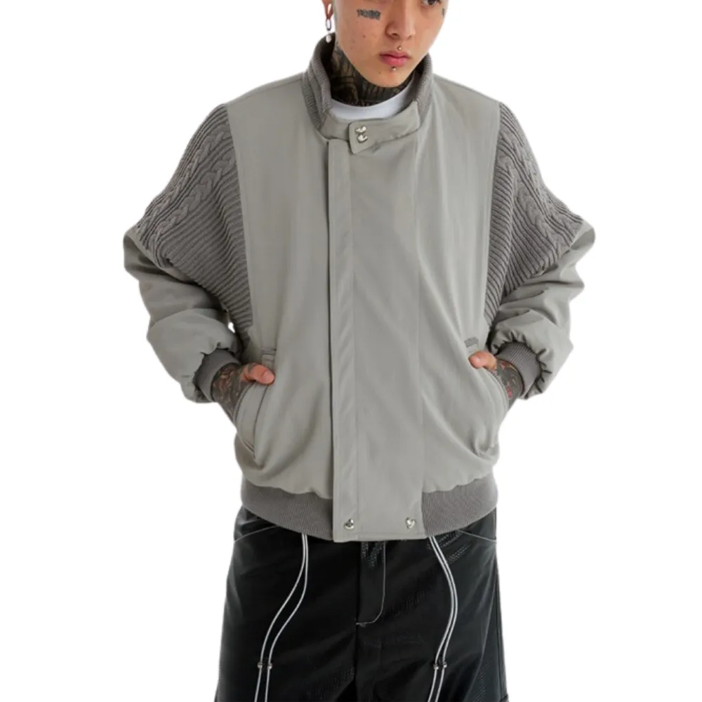 Vintage Knit Panel Jacket