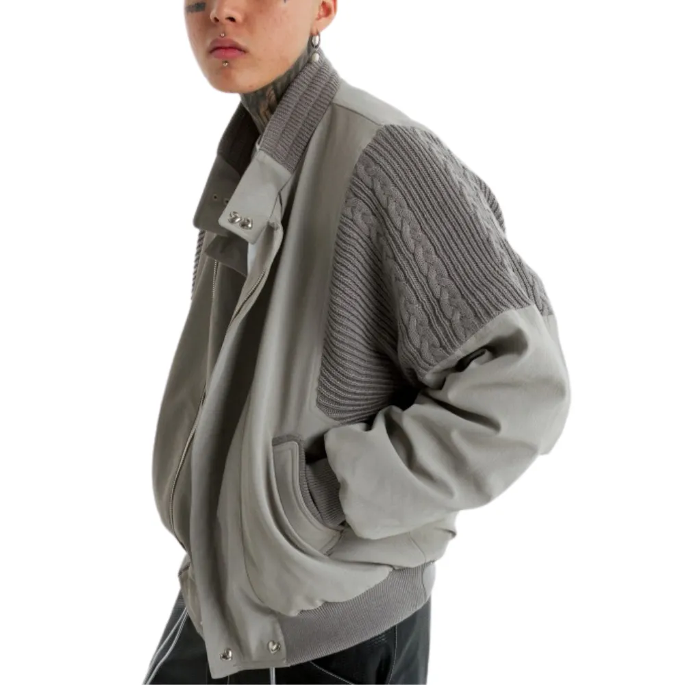 Vintage Knit Panel Jacket