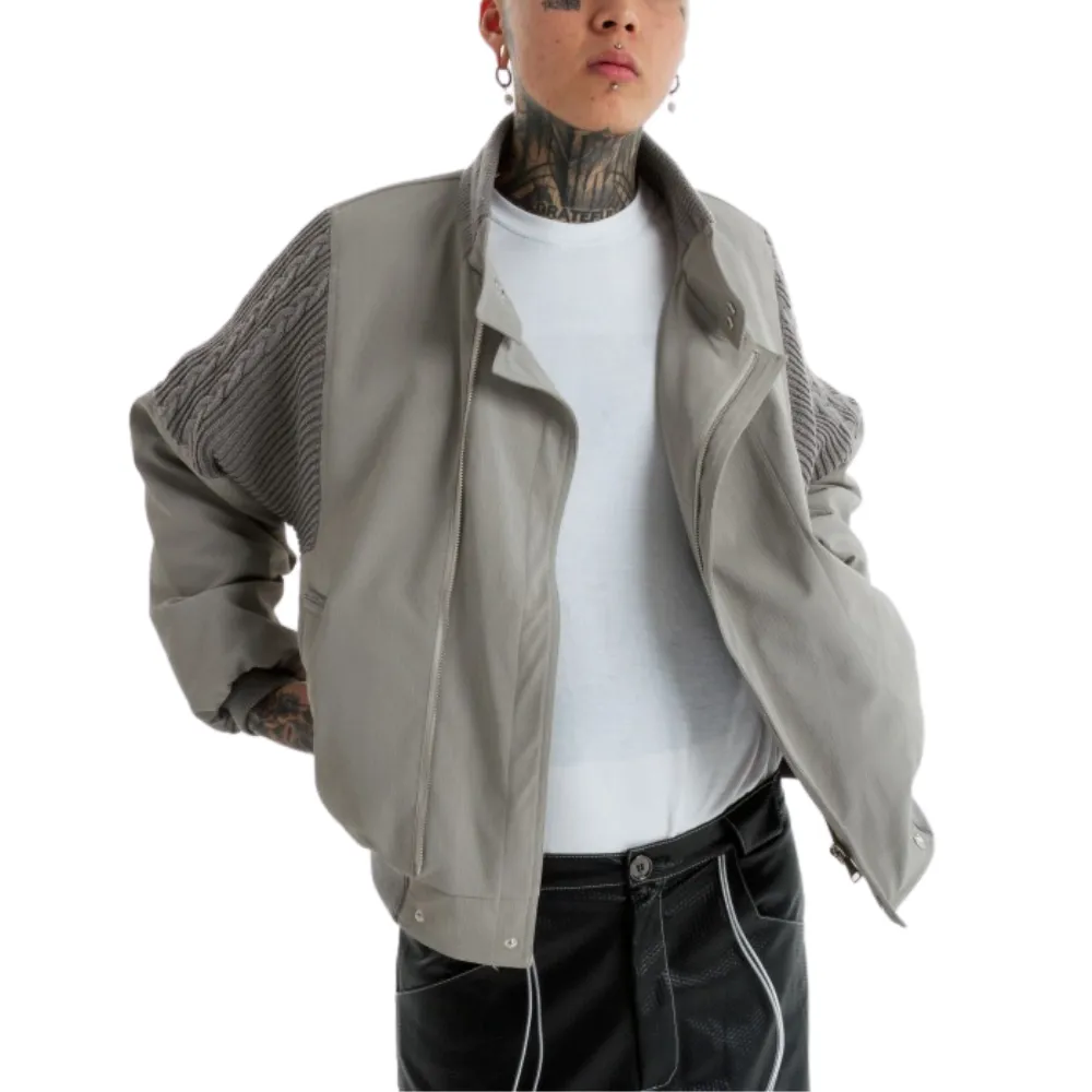 Vintage Knit Panel Jacket