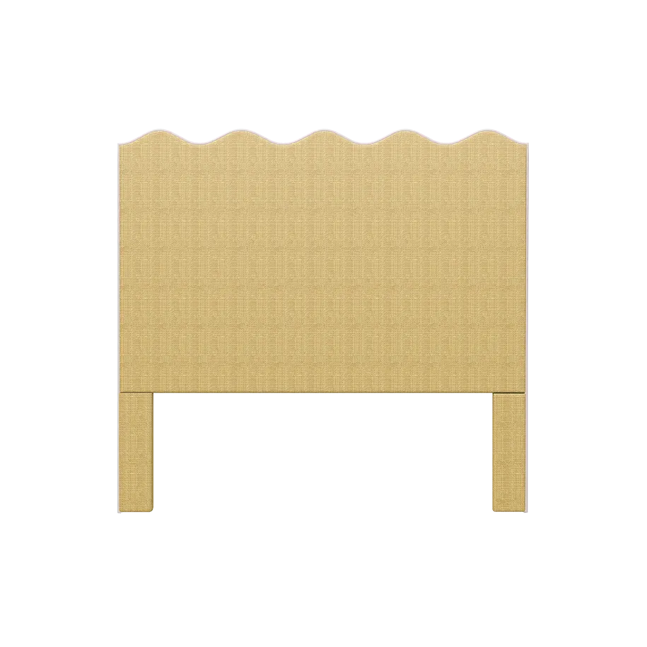 Wave Headboard in Natural Raffia