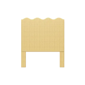 Wave Headboard in Natural Raffia