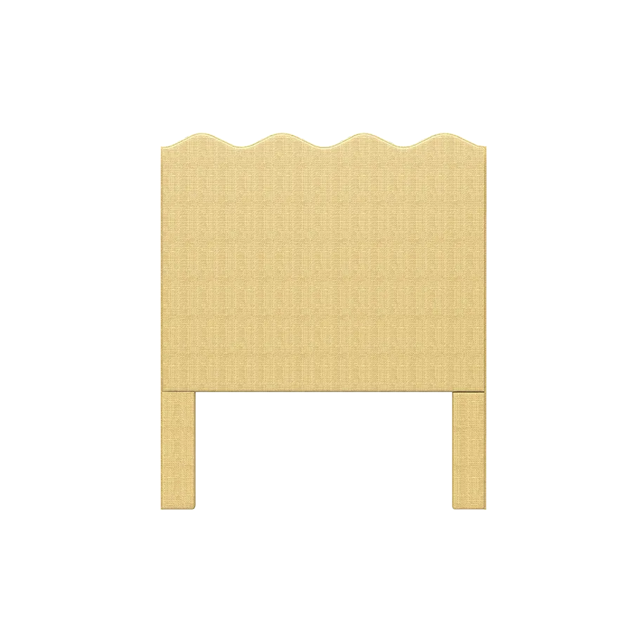Wave Headboard in Natural Raffia