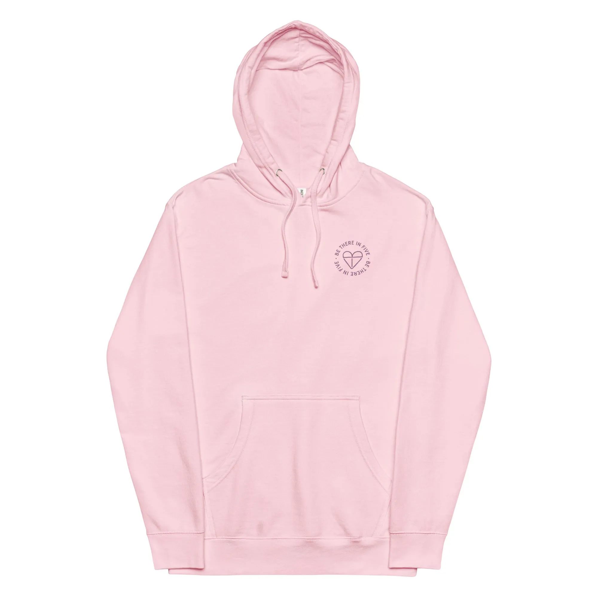 We Never Stood a Chance Back Geo Tracker Print with Front Heart Logo Unisex midweight hoodie by Be There in Five