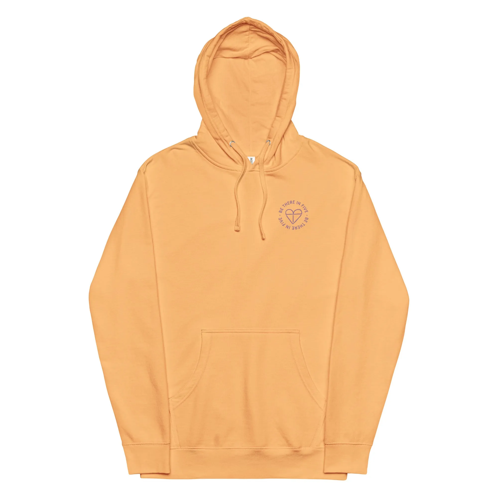 We Never Stood a Chance Back Geo Tracker Print with Front Heart Logo Unisex midweight hoodie by Be There in Five
