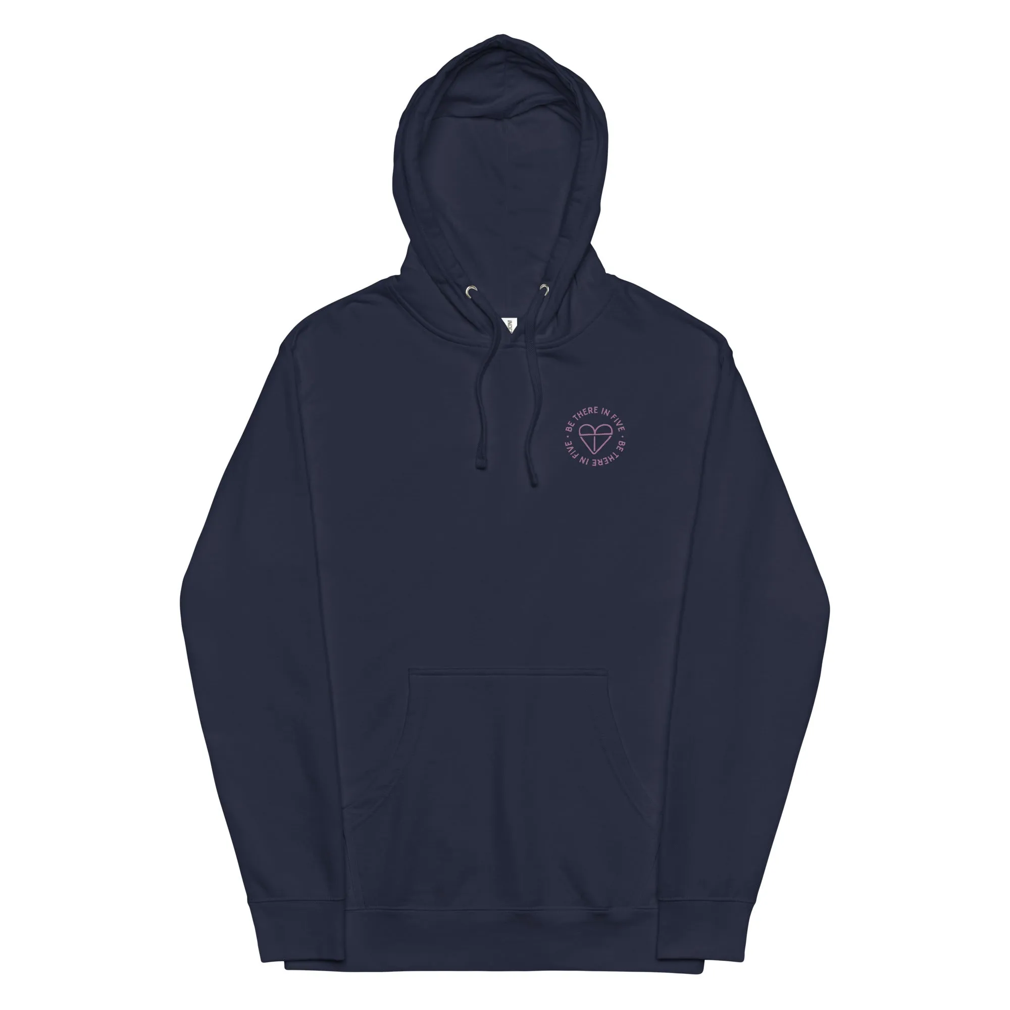 We Never Stood a Chance Back Geo Tracker Print with Front Heart Logo Unisex midweight hoodie by Be There in Five