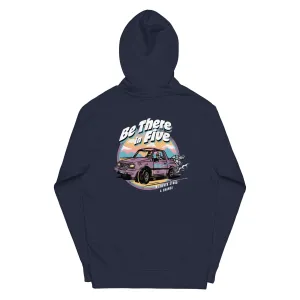 We Never Stood a Chance Back Geo Tracker Print with Front Heart Logo Unisex midweight hoodie by Be There in Five