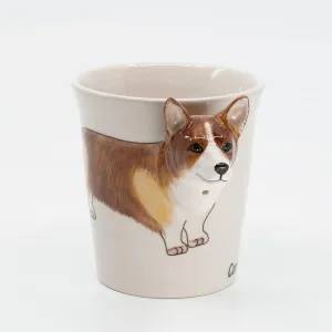 Welsh Corgi Hand-painted Dog Mug - Sable