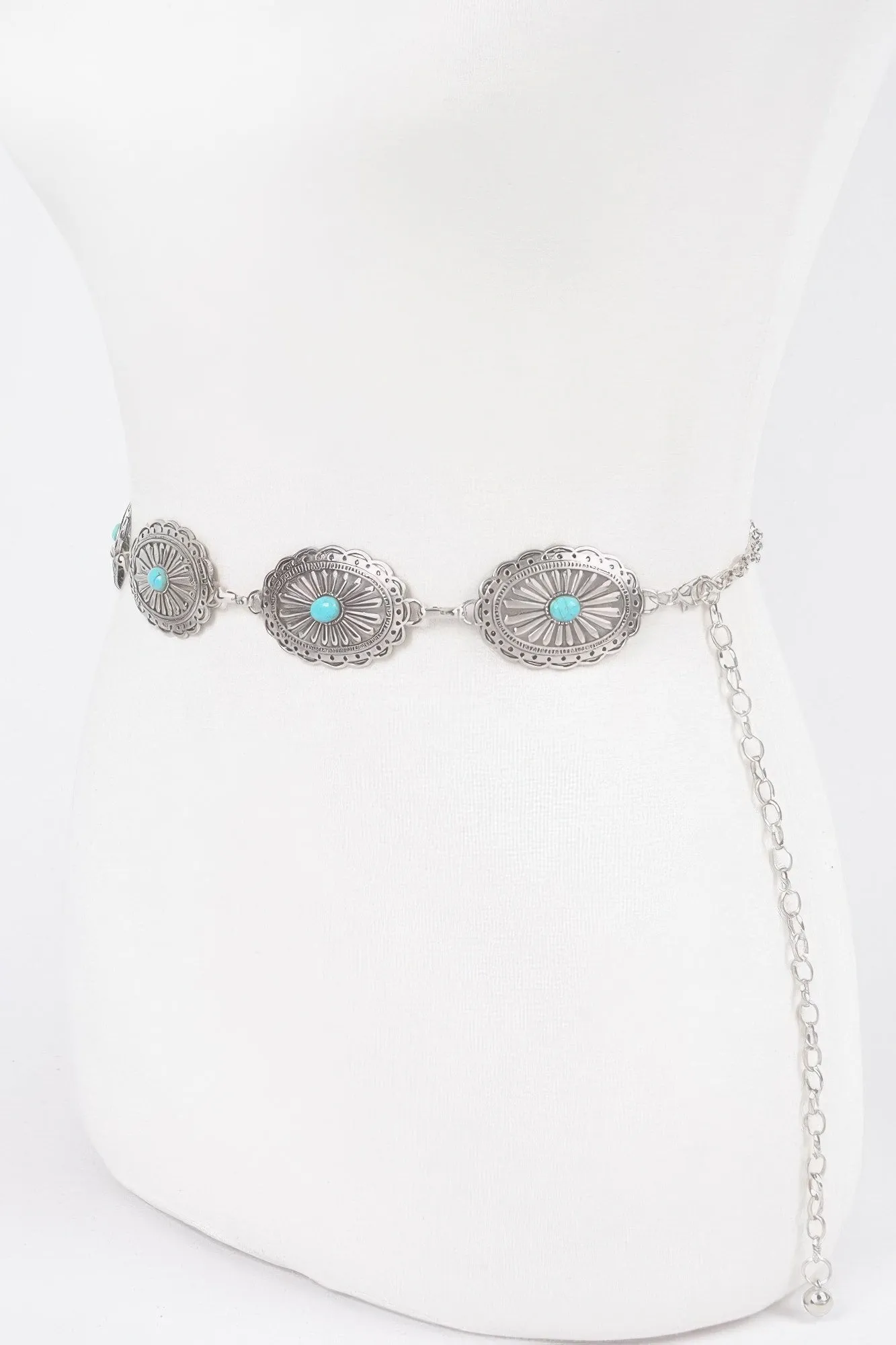 Western Style Metal Chain Belt