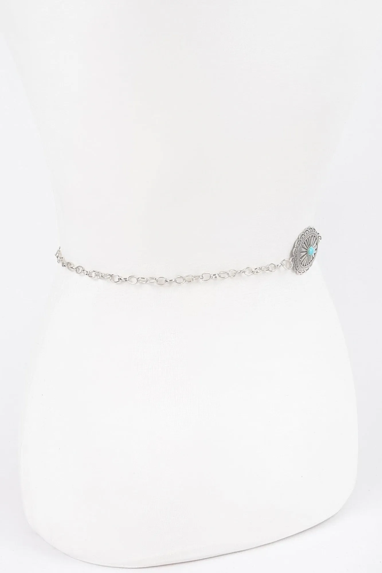 Western Style Metal Chain Belt