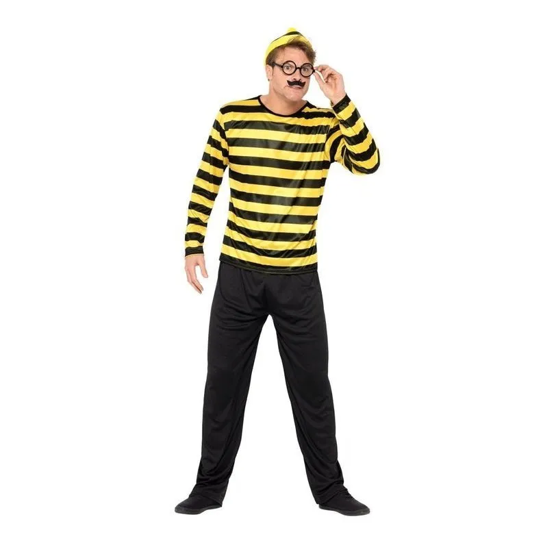 Where's Wally Odlaw Costume, Mens