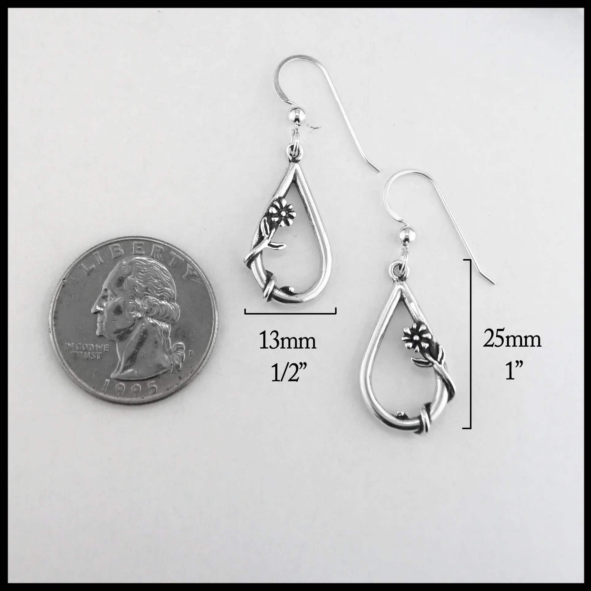 Whimsical Flower Pendant and Earring Set