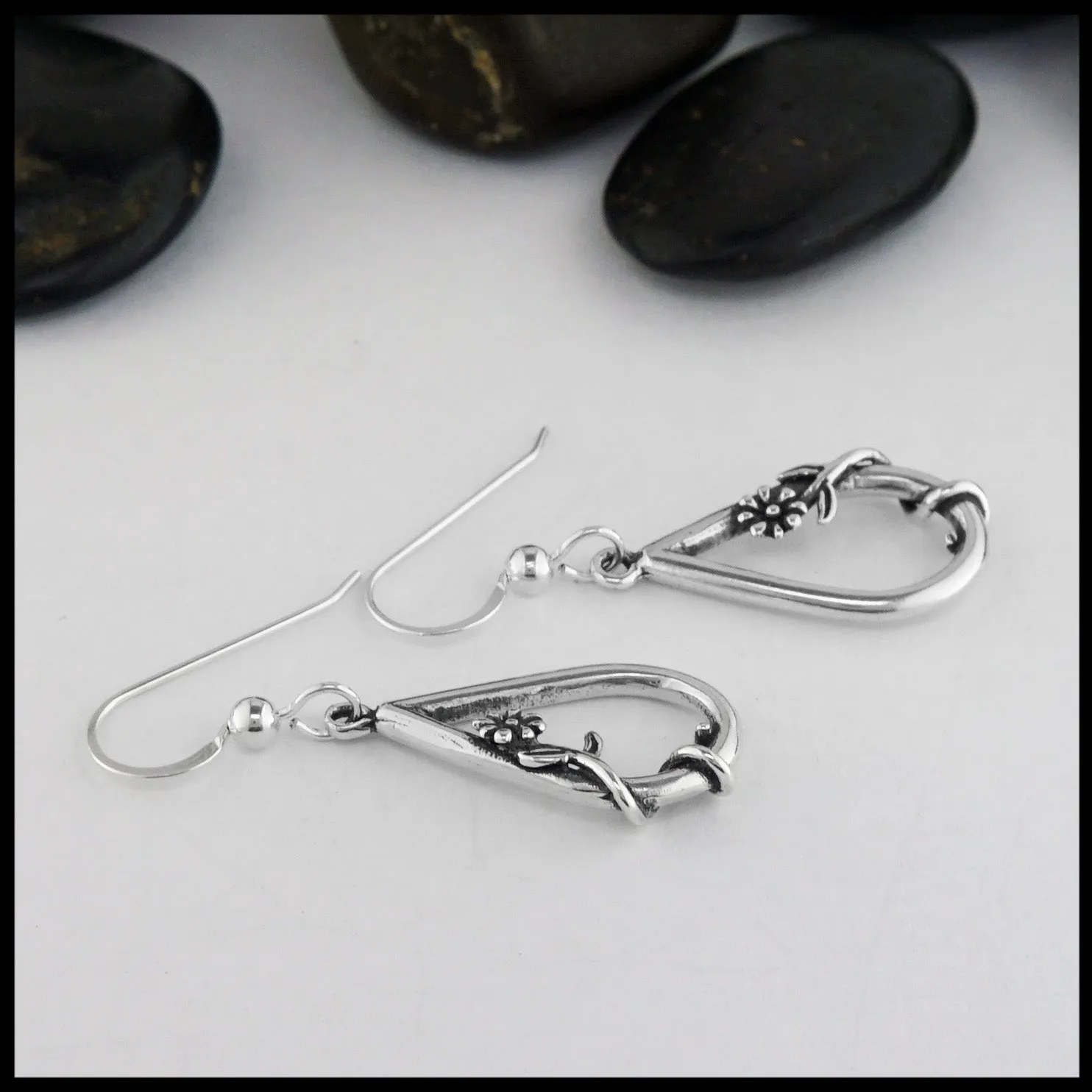 Whimsical Flower Pendant and Earring Set