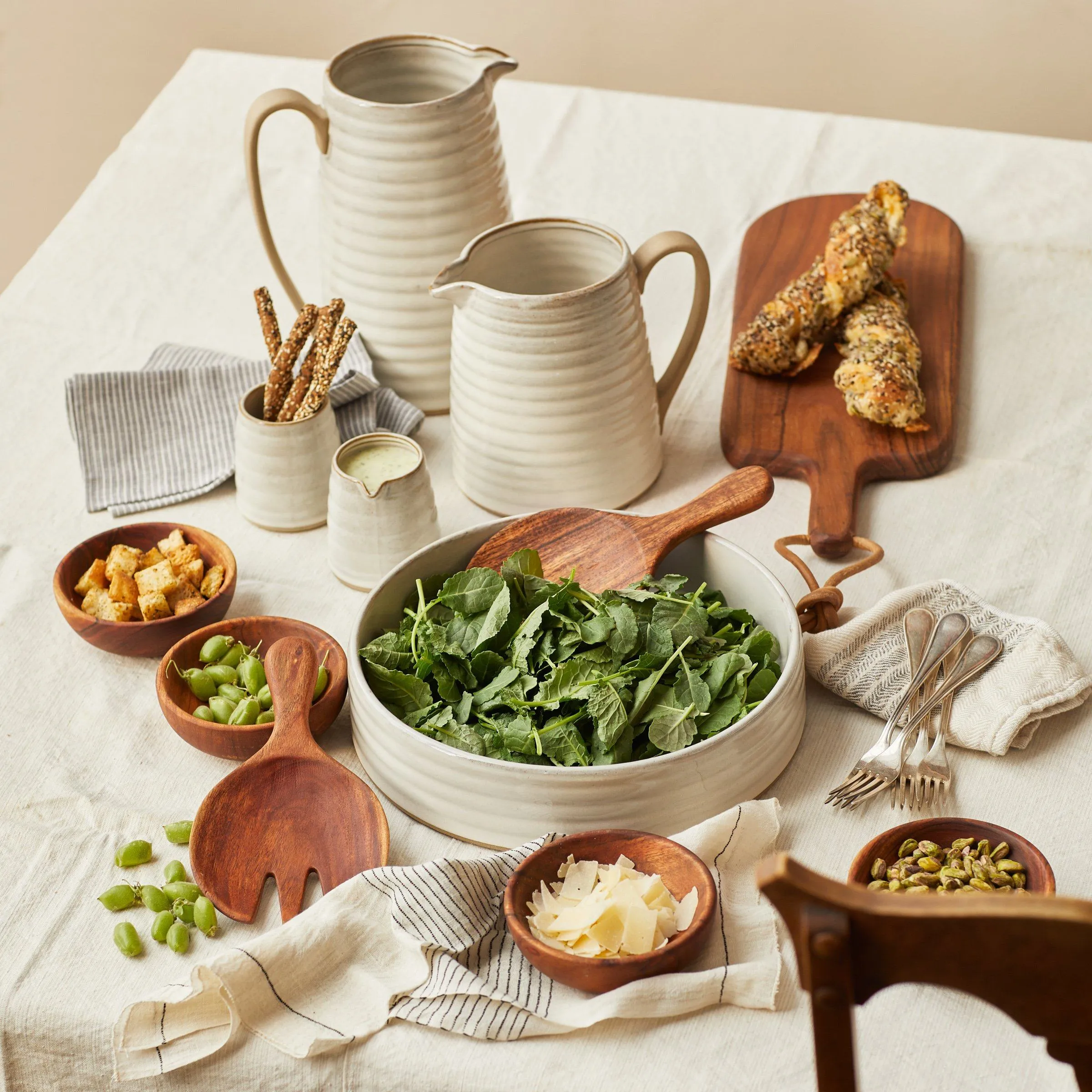 WHITE MONTEREY SERVING BOWLS