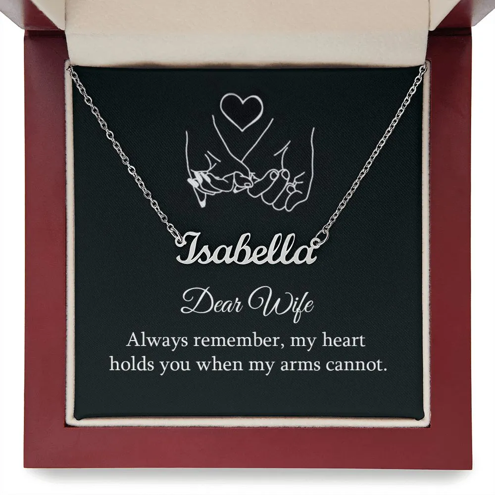 Wife Custom Name Necklace-Always Remember