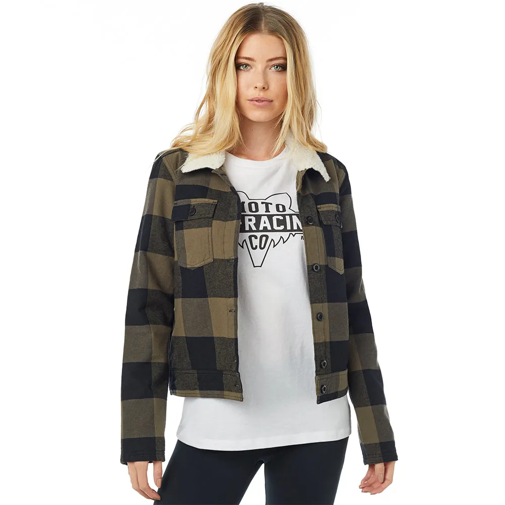 Womens Burnett Lined Flannel Shirt - Bark