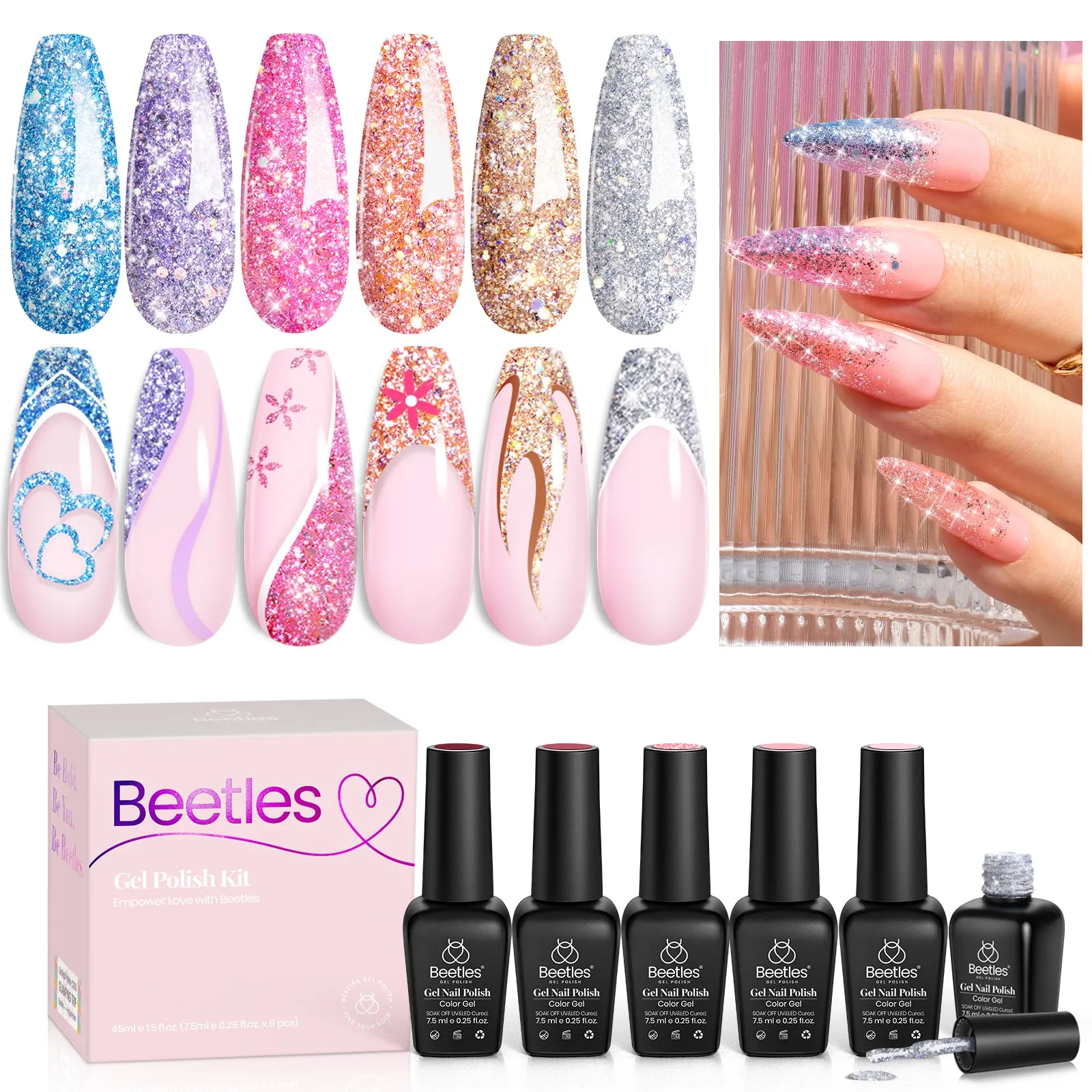 Wonder Glam | 6 Colors Gel Polish Set
