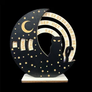 Wooden Cat Calendar