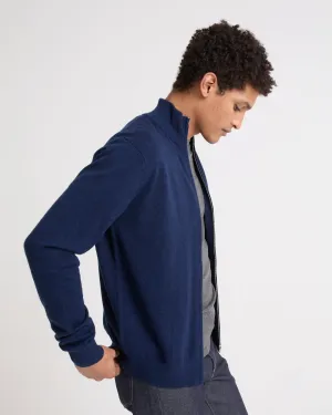 Zipped knit cardigan