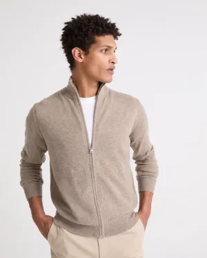 Zipped knit cardigan