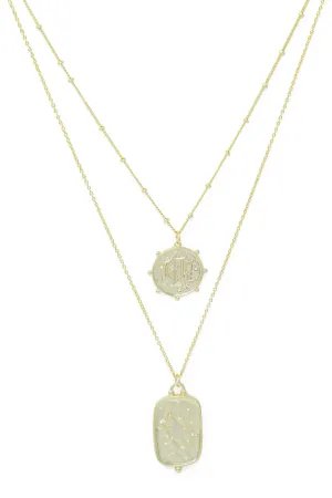 Zodiac Layered Necklace, Gemini