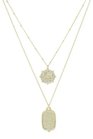Zodiac Layered Necklace, Leo