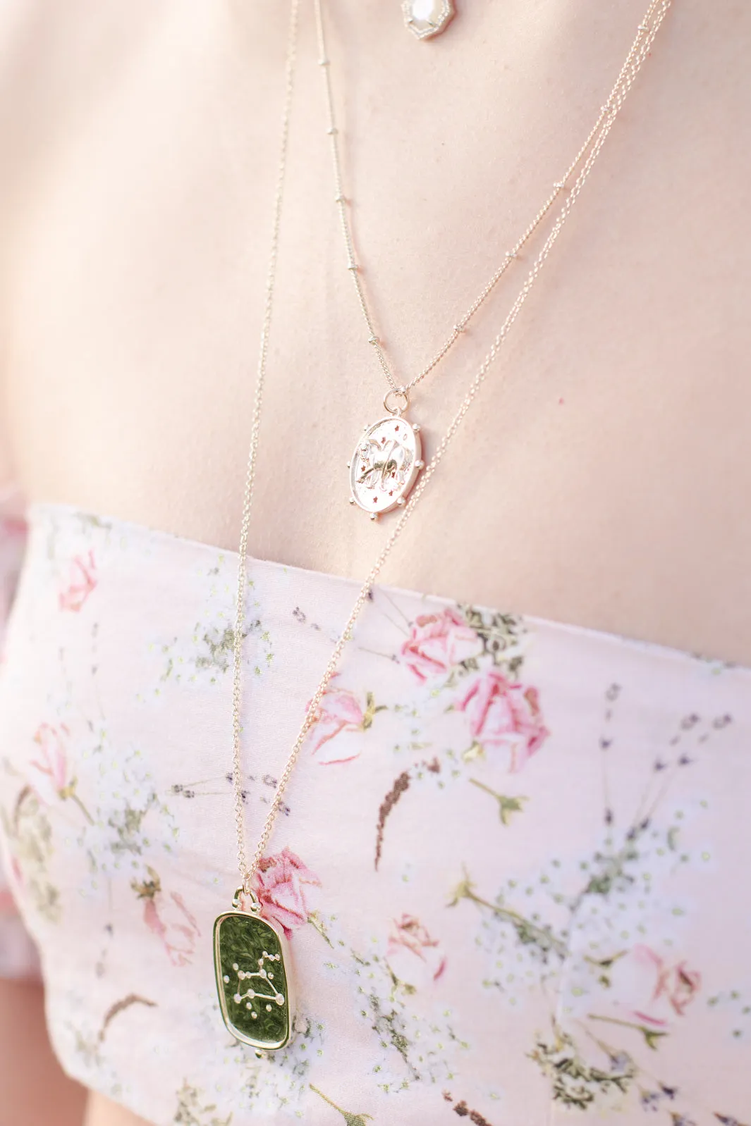 Zodiac Layered Necklace, Leo