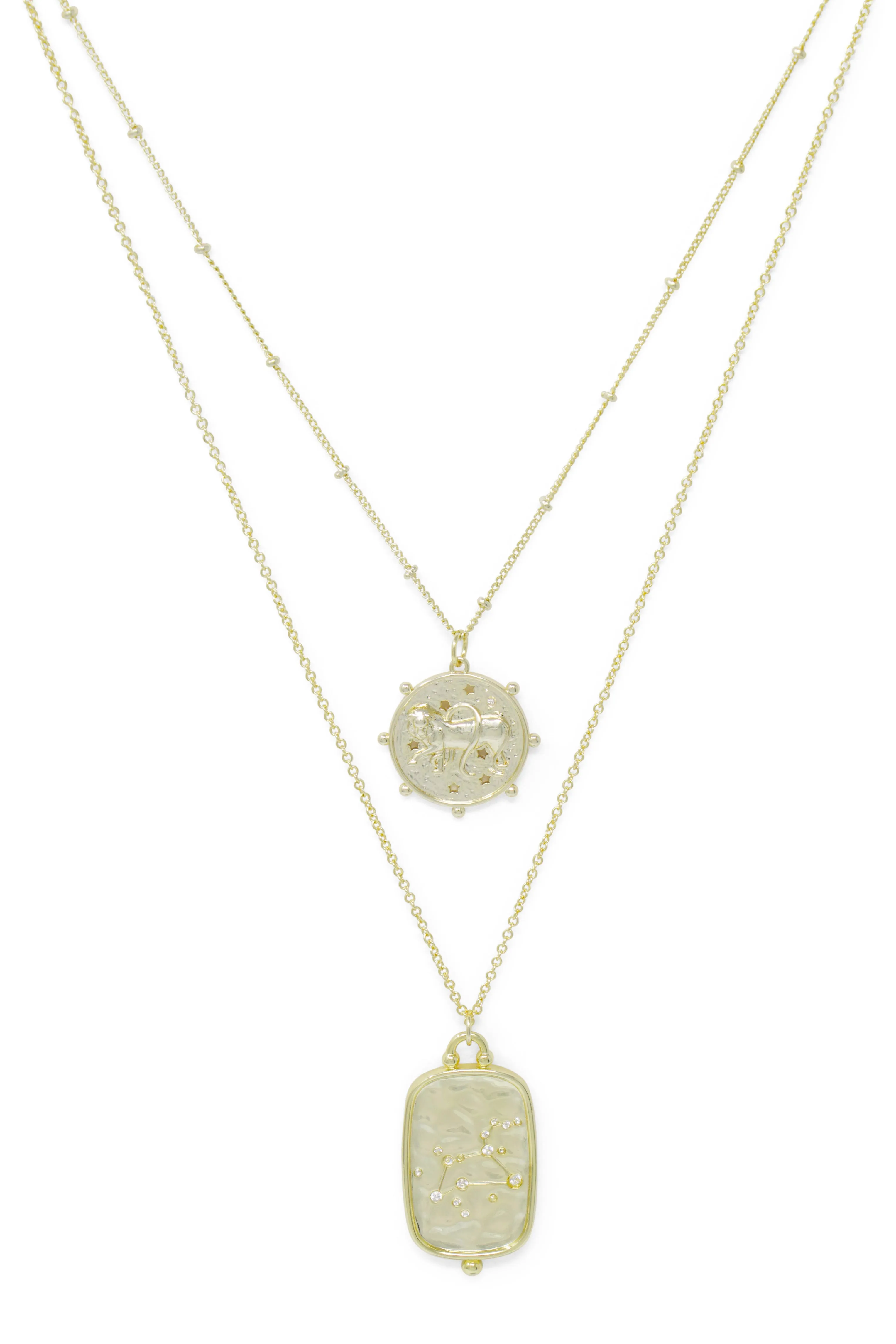 Zodiac Layered Necklace, Leo