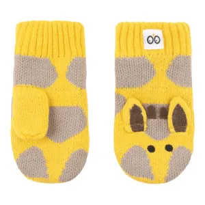 ZOOCCHINI Toddler Knit Mittens (Jaime Giraffe)